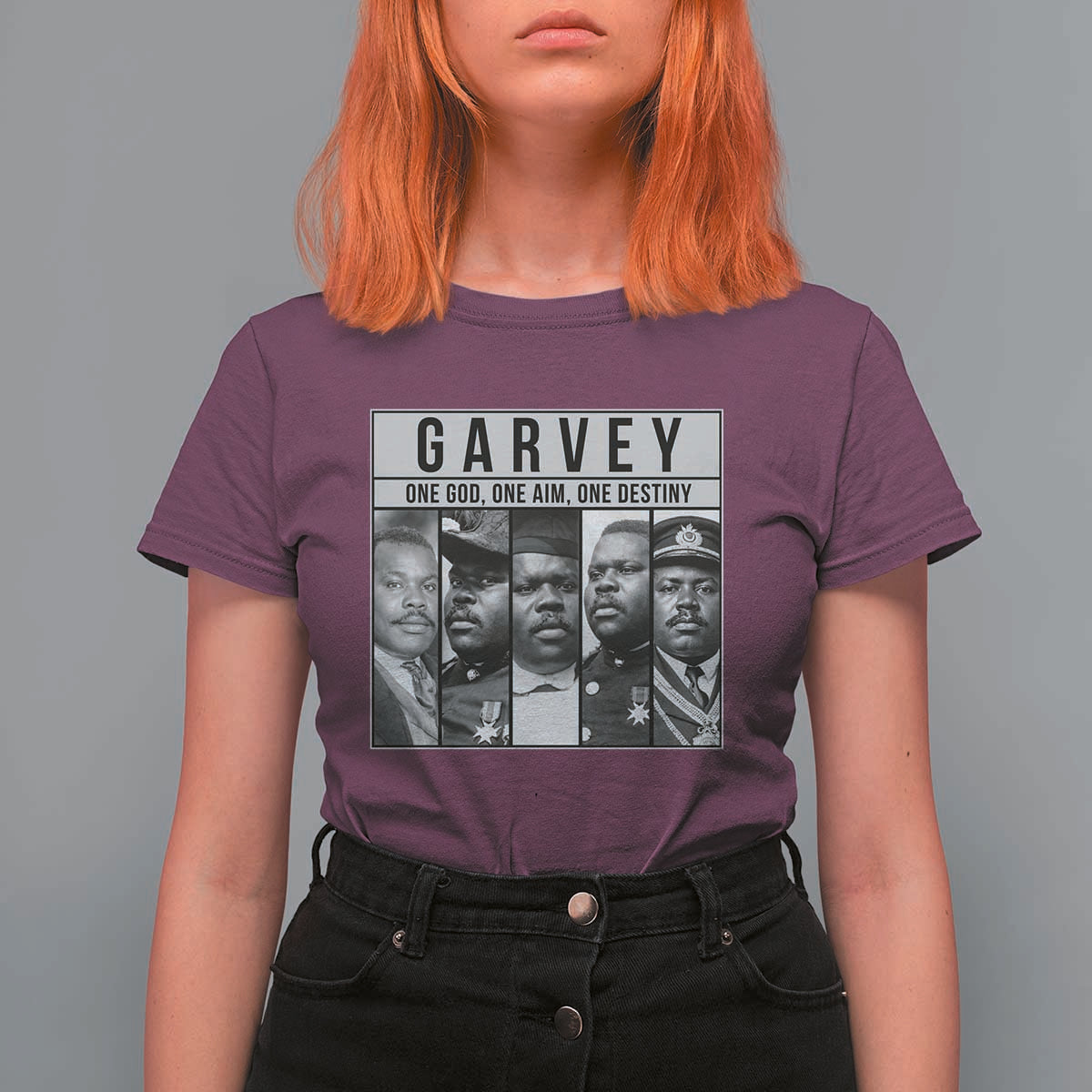 Marcus Garvey Quote T Shirt For Women One God One Aim One Destiny