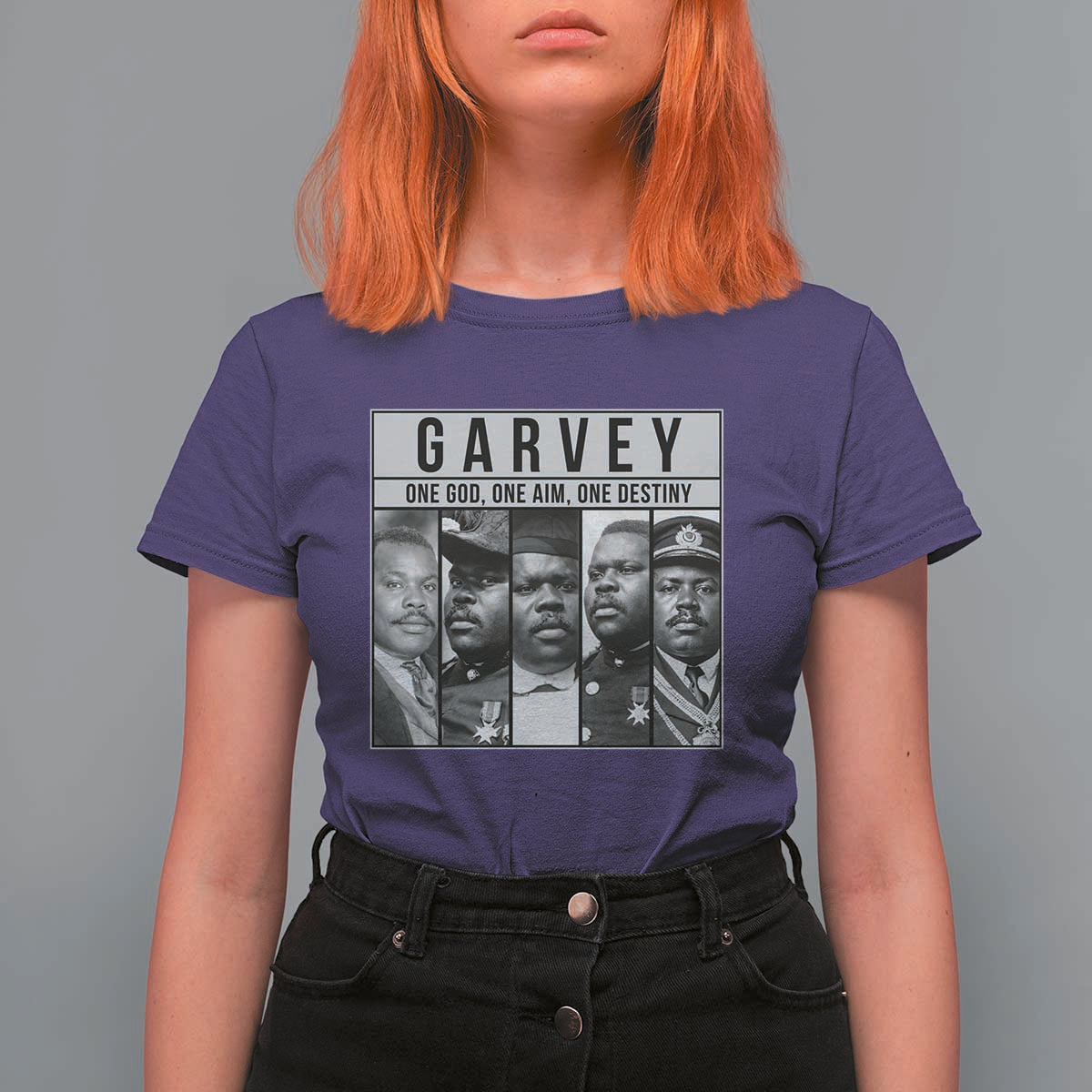Marcus Garvey Quote T Shirt For Women One God One Aim One Destiny