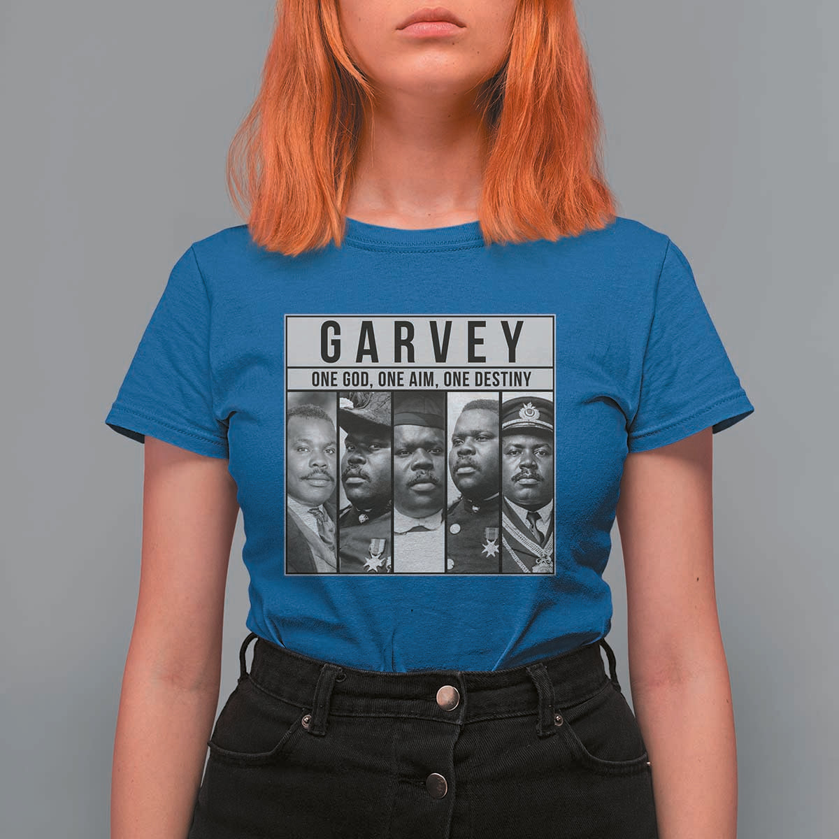 Marcus Garvey Quote T Shirt For Women One God One Aim One Destiny