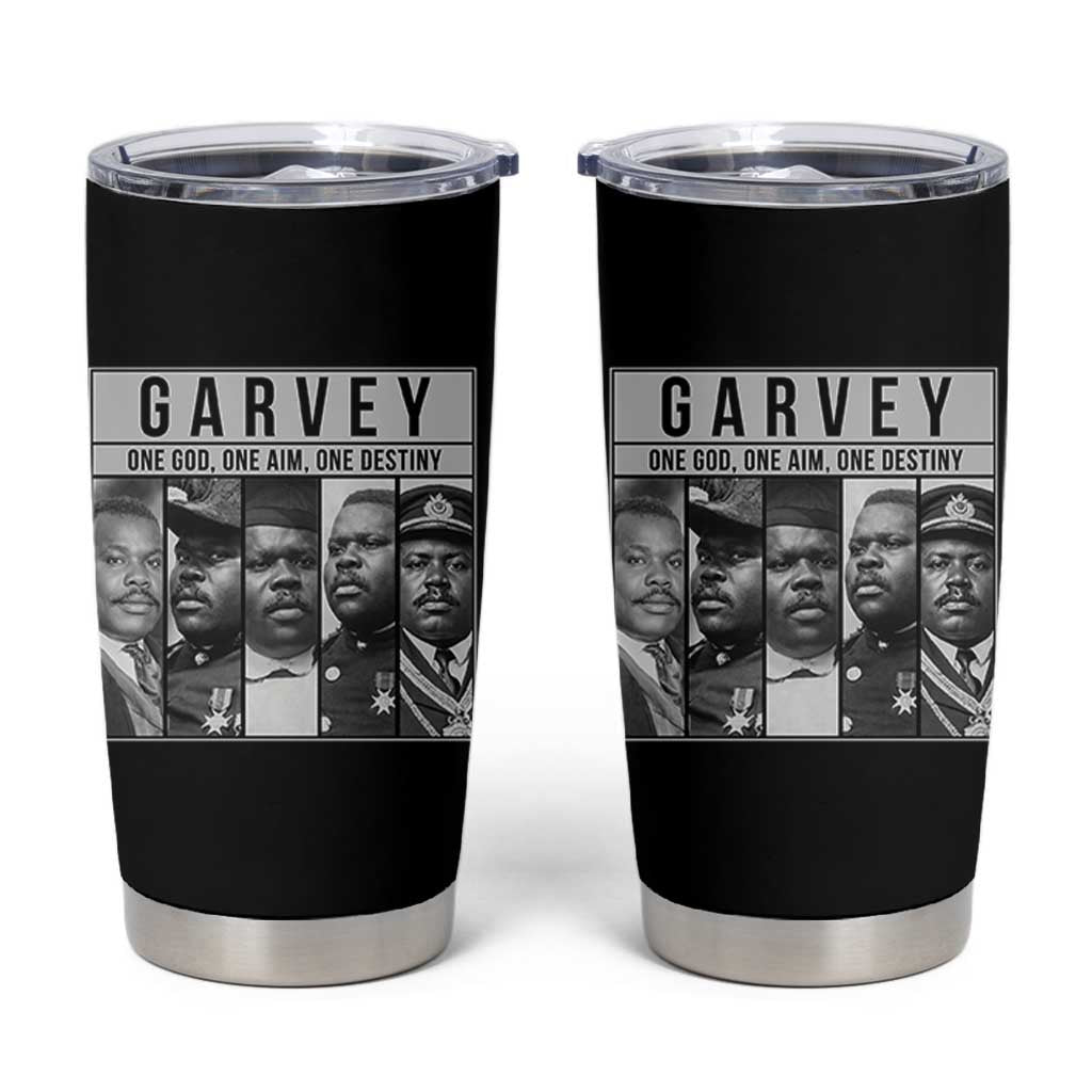 Marcus Garvey Quote Tumbler Cup One God One Aim One Destiny