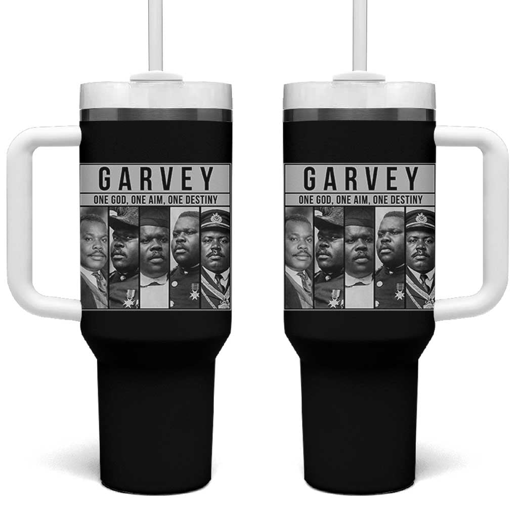 Marcus Garvey Quote Tumbler With Handle One God One Aim One Destiny