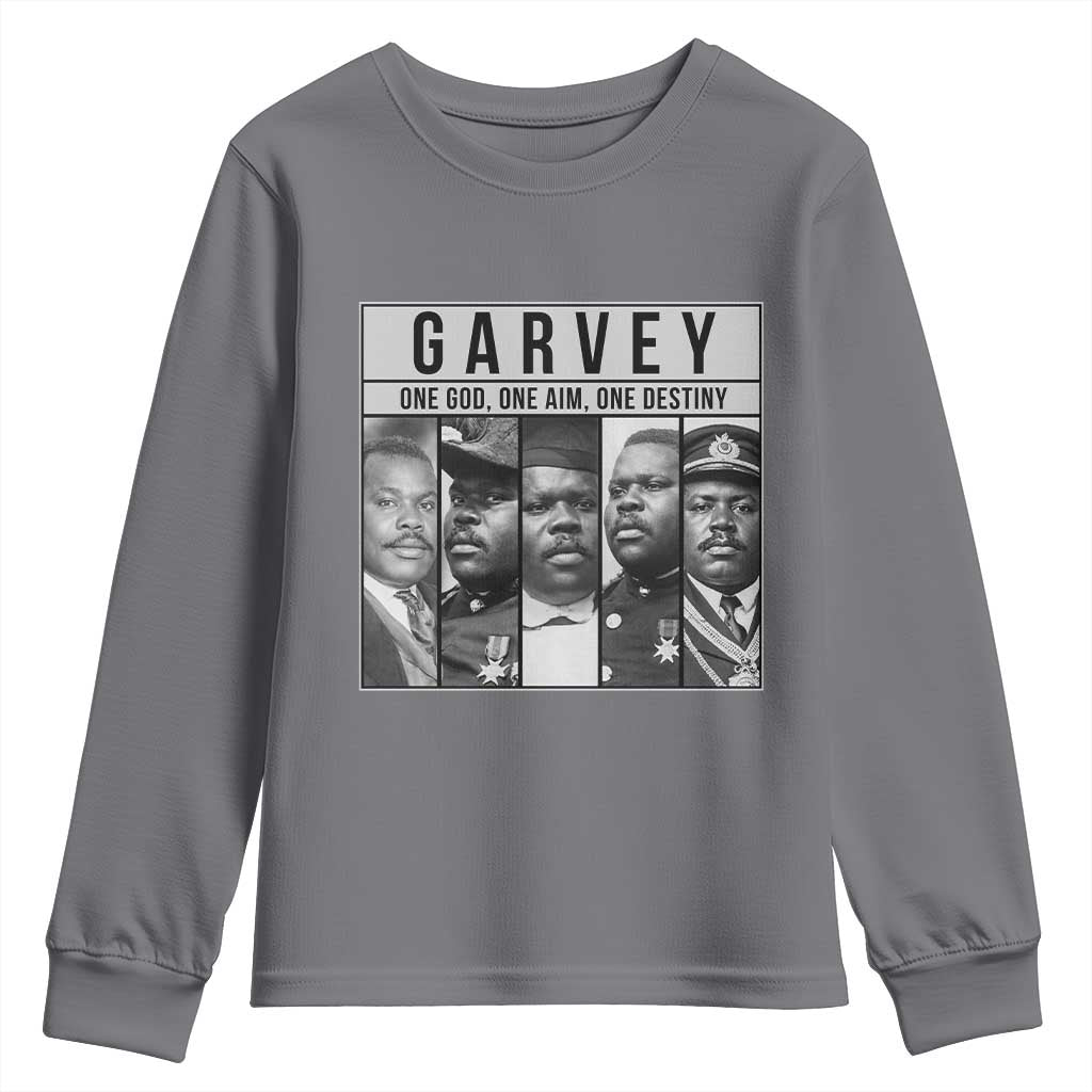 Marcus Garvey Quote Youth Sweatshirt One God One Aim One Destiny
