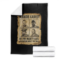 Vintage Marcus Garvey Throw Blanket Up You Mighty Race Quote