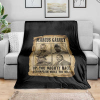 Vintage Marcus Garvey Throw Blanket Up You Mighty Race Quote