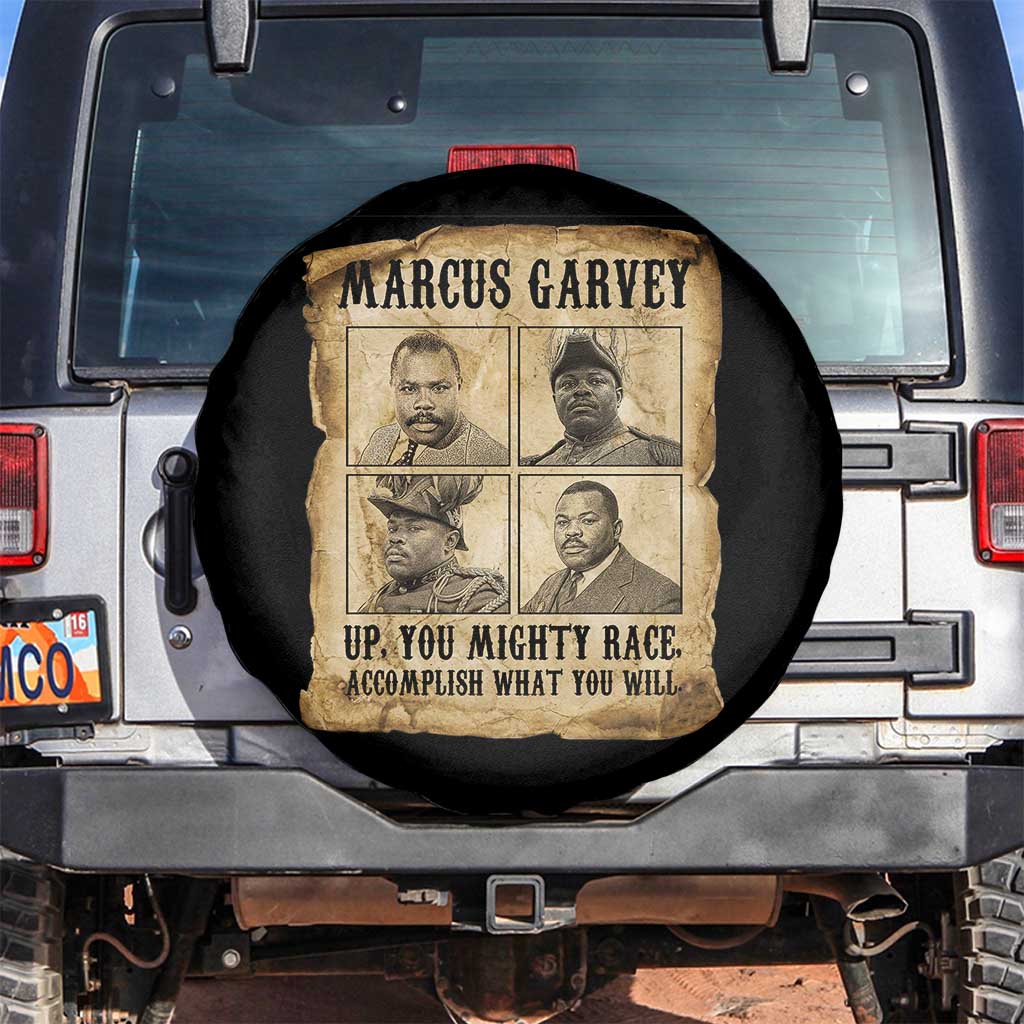 Vintage Marcus Garvey Spare Tire Cover Up You Mighty Race Quote