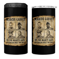 Vintage Marcus Garvey 4 in 1 Can Cooler Tumbler Up You Mighty Race Quote
