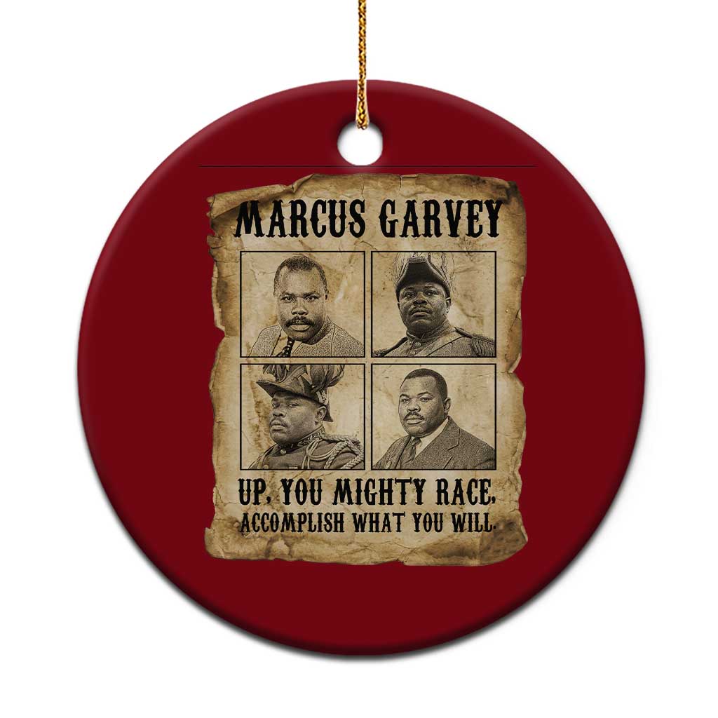 Vintage Marcus Garvey Ceramic Ornament Up You Mighty Race Quote