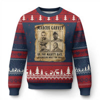 Vintage Marcus Garvey Ugly Christmas Sweater Up You Mighty Race Quote