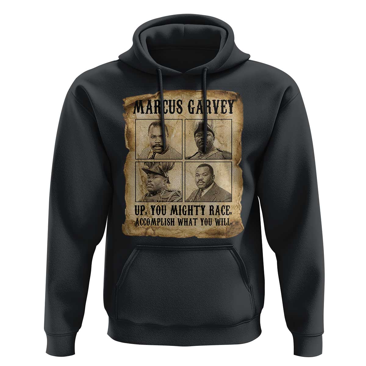 Vintage Marcus Garvey Hoodie Up You Mighty Race Quote
