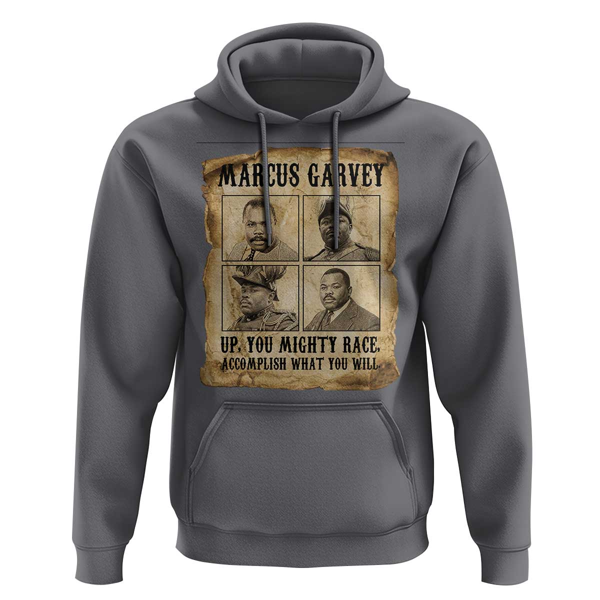 Vintage Marcus Garvey Hoodie Up You Mighty Race Quote