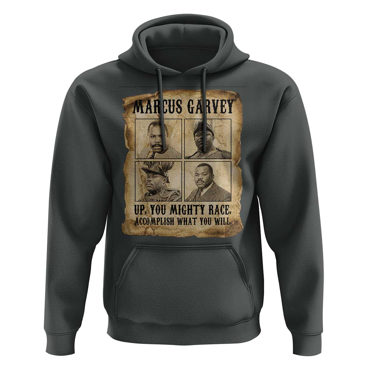 Vintage Marcus Garvey Hoodie Up You Mighty Race Quote