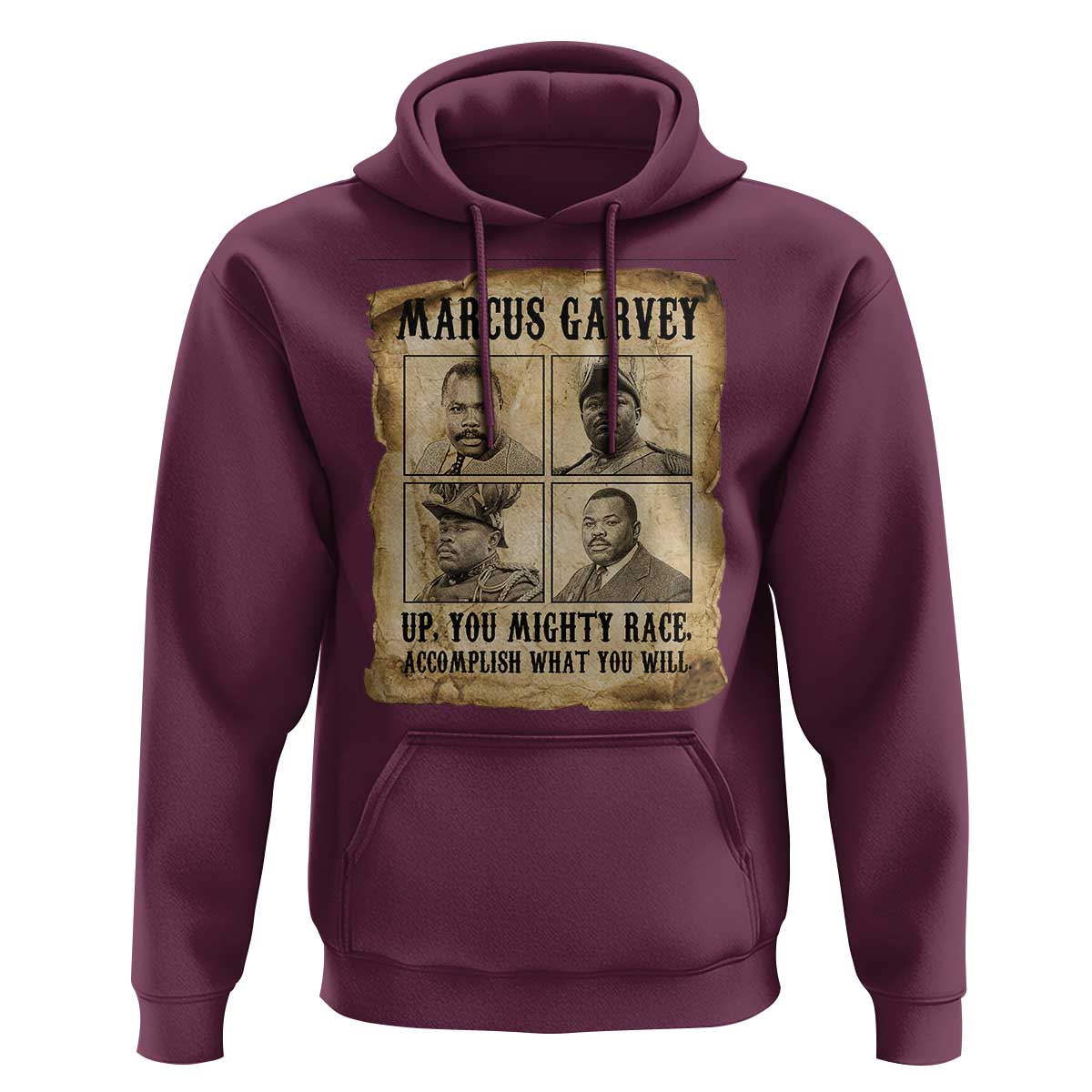 Vintage Marcus Garvey Hoodie Up You Mighty Race Quote