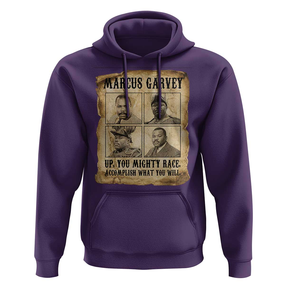 Vintage Marcus Garvey Hoodie Up You Mighty Race Quote