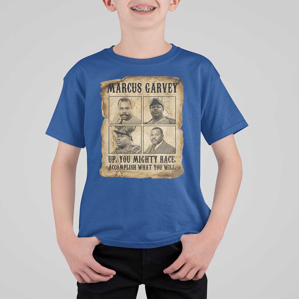 Vintage Marcus Garvey T Shirt For Kid Up You Mighty Race Quote