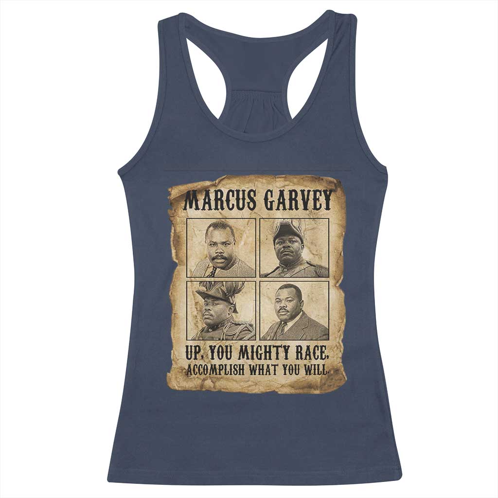 Vintage Marcus Garvey Racerback Tank Top Up You Mighty Race Quote
