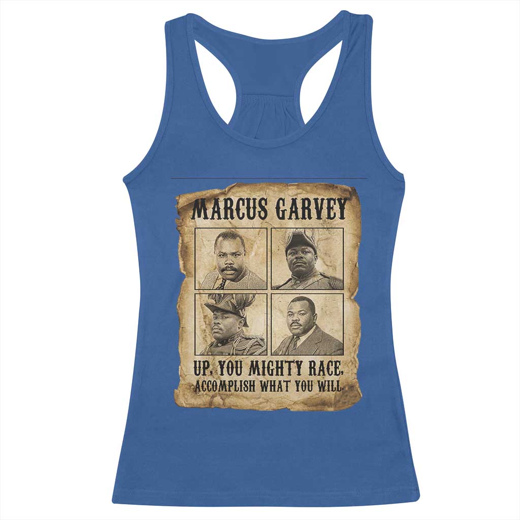 Vintage Marcus Garvey Racerback Tank Top Up You Mighty Race Quote