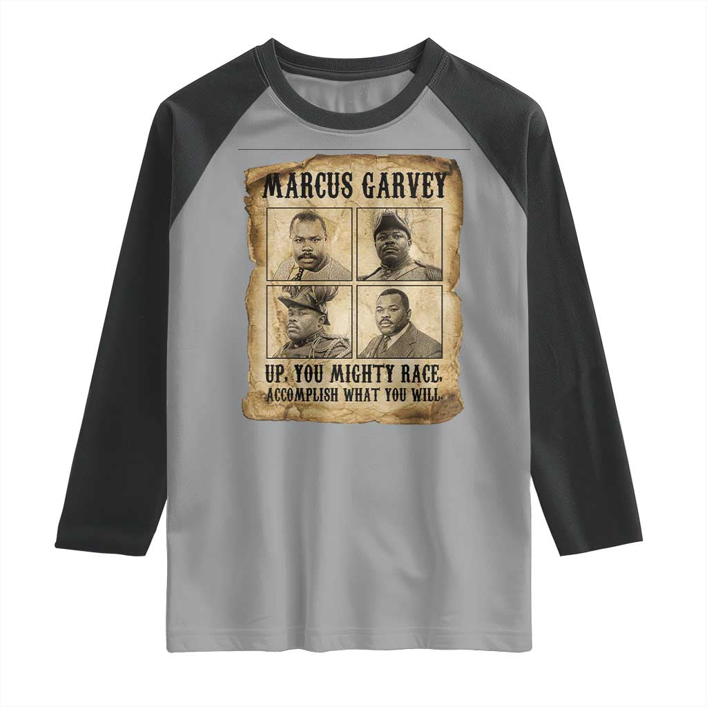 Vintage Marcus Garvey Raglan Shirt Up You Mighty Race Quote