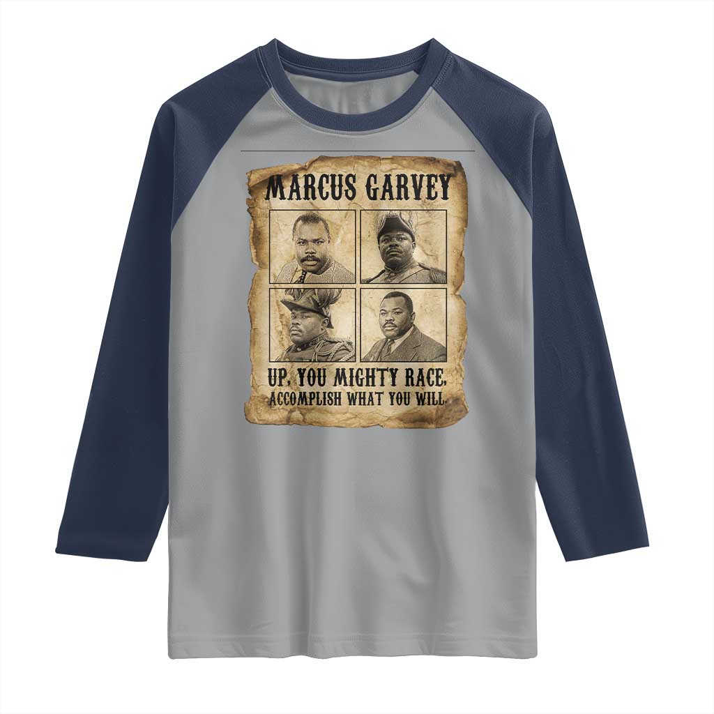 Vintage Marcus Garvey Raglan Shirt Up You Mighty Race Quote