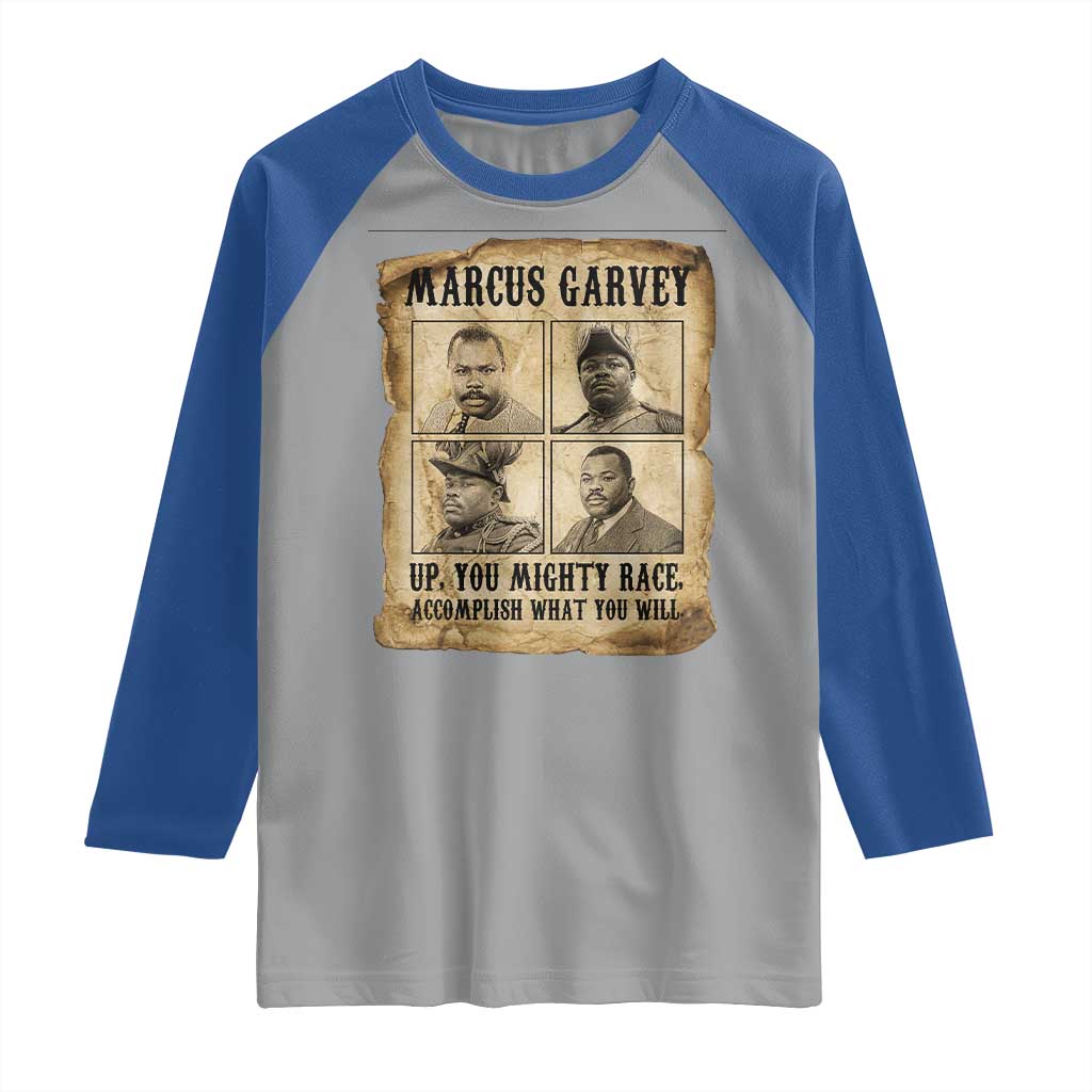 Vintage Marcus Garvey Raglan Shirt Up You Mighty Race Quote