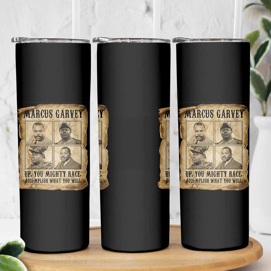 Vintage Marcus Garvey Skinny Tumbler Up You Mighty Race Quote