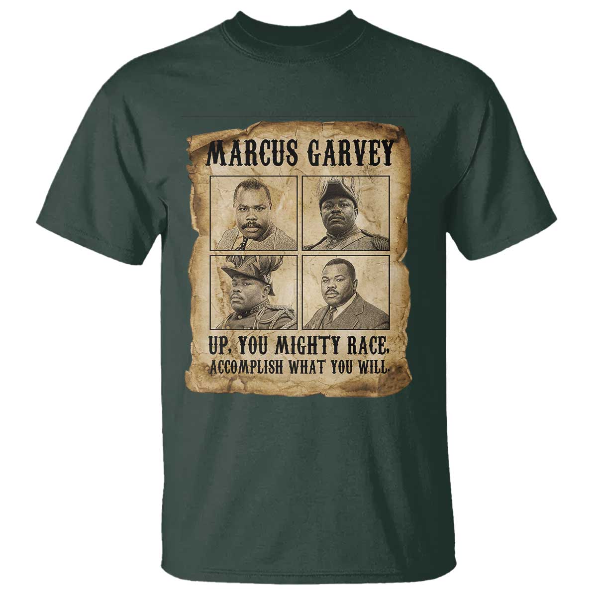 Vintage Marcus Garvey T Shirt Up You Mighty Race Quote