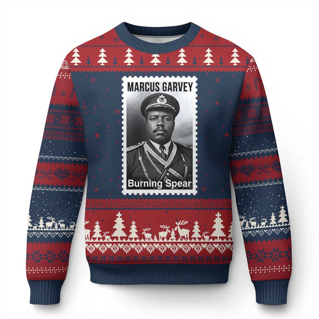 Marcus Garvey Ugly Christmas Sweater Jamaican National Hero Legacy Gift