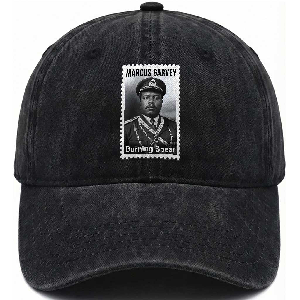 Marcus Garvey Washed Cotton Baseball Cap Jamaican National Hero Legacy Gift