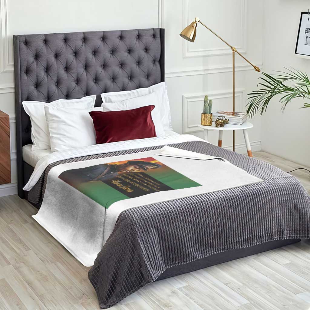 Marcus Garvey Pan African Flag Throw Blanket A People Without Knowledge Of Their Past Quote