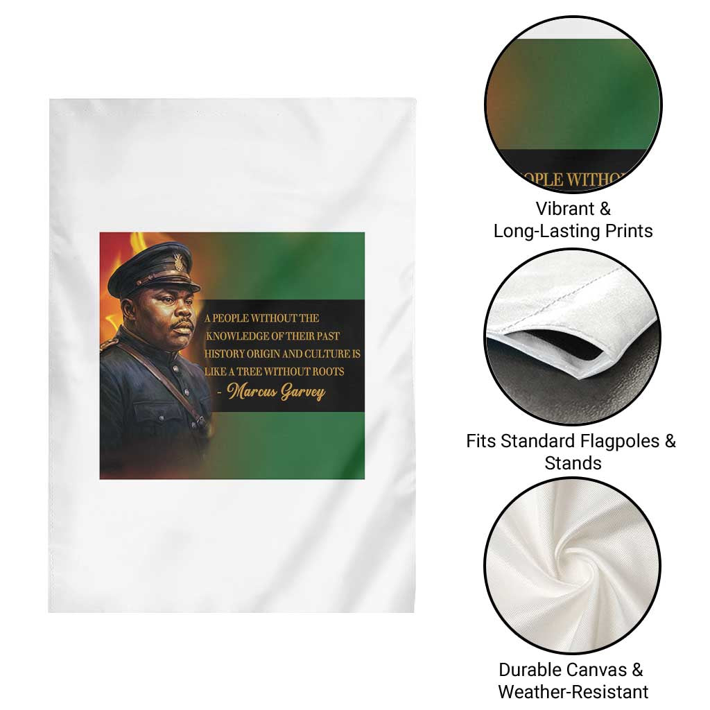 Marcus Garvey Pan African Flag Garden Flag A People Without Knowledge Of Their Past Quote