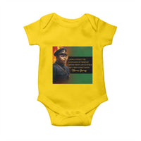 Marcus Garvey Pan African Flag Baby Onesie A People Without Knowledge Of Their Past Quote