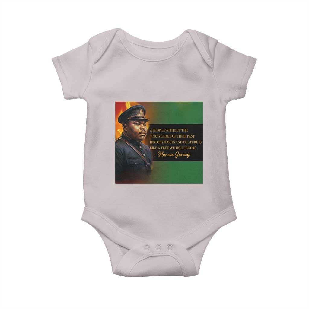 Marcus Garvey Pan African Flag Baby Onesie A People Without Knowledge Of Their Past Quote