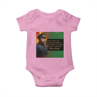 Marcus Garvey Pan African Flag Baby Onesie A People Without Knowledge Of Their Past Quote