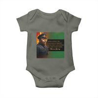 Marcus Garvey Pan African Flag Baby Onesie A People Without Knowledge Of Their Past Quote