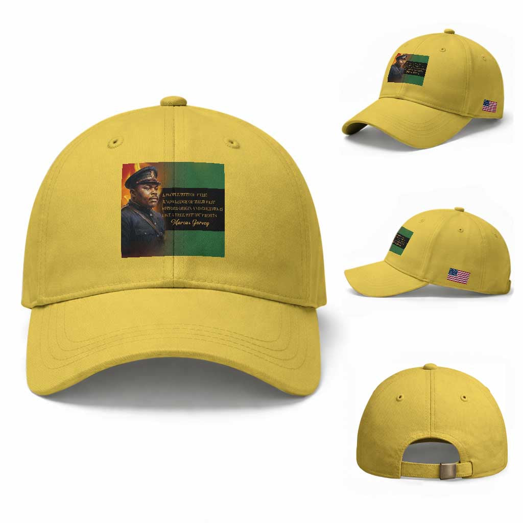 Marcus Garvey Pan African Flag Baseball Cap A People Without Knowledge Of Their Past Quote