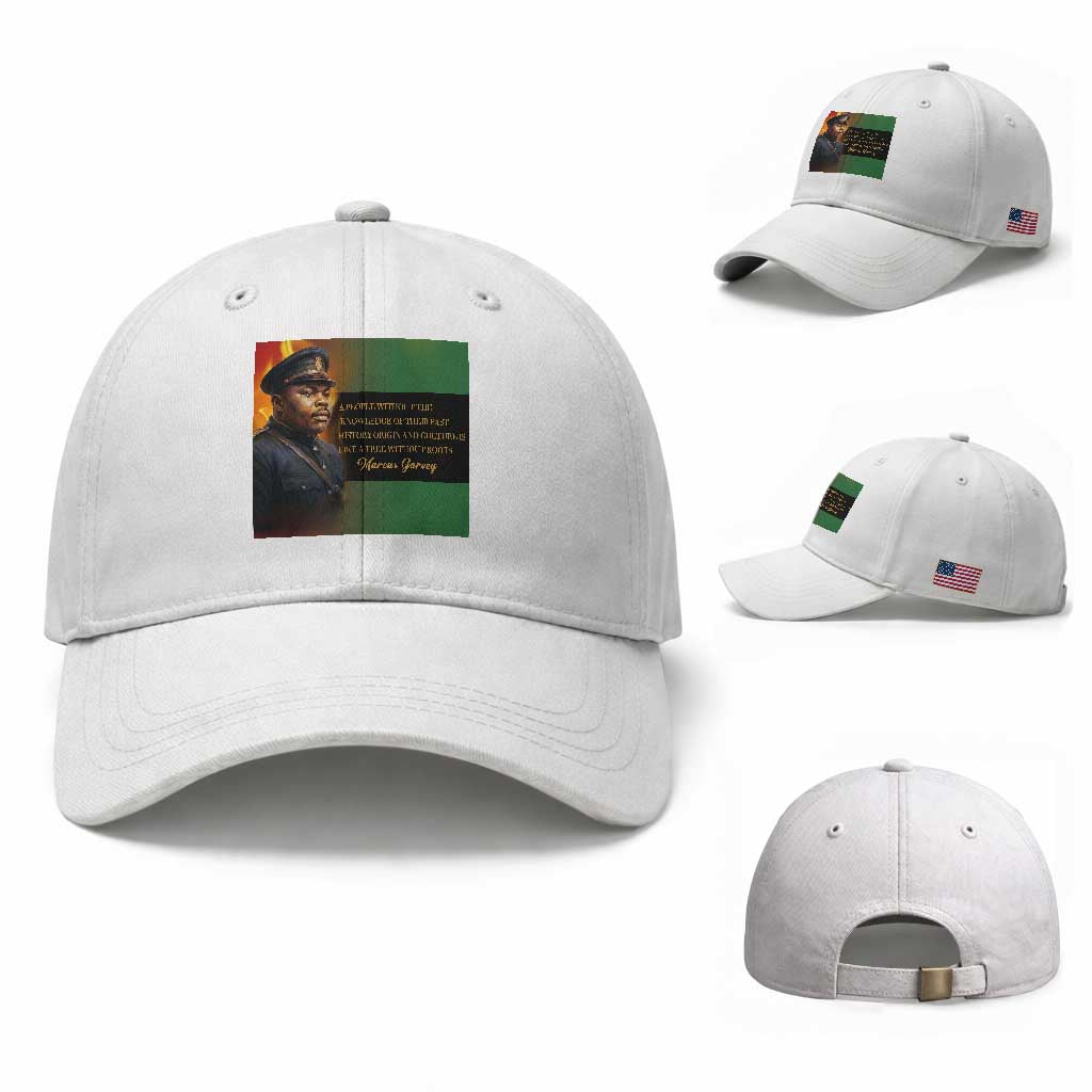 Marcus Garvey Pan African Flag Baseball Cap A People Without Knowledge Of Their Past Quote