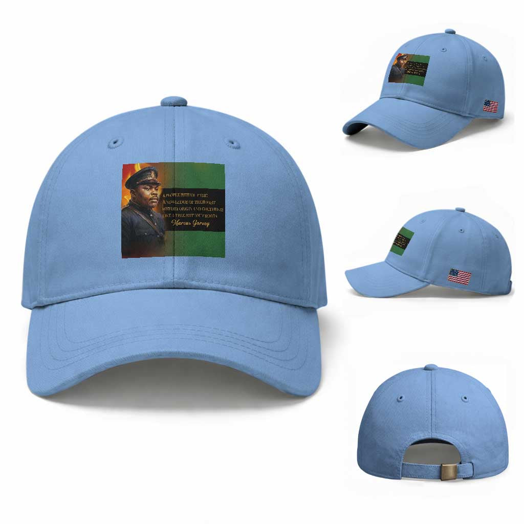 Marcus Garvey Pan African Flag Baseball Cap A People Without Knowledge Of Their Past Quote
