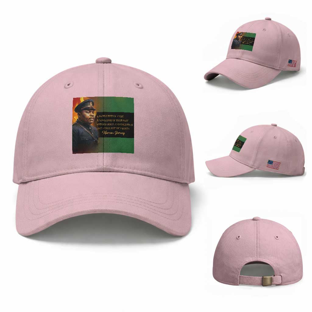 Marcus Garvey Pan African Flag Baseball Cap A People Without Knowledge Of Their Past Quote