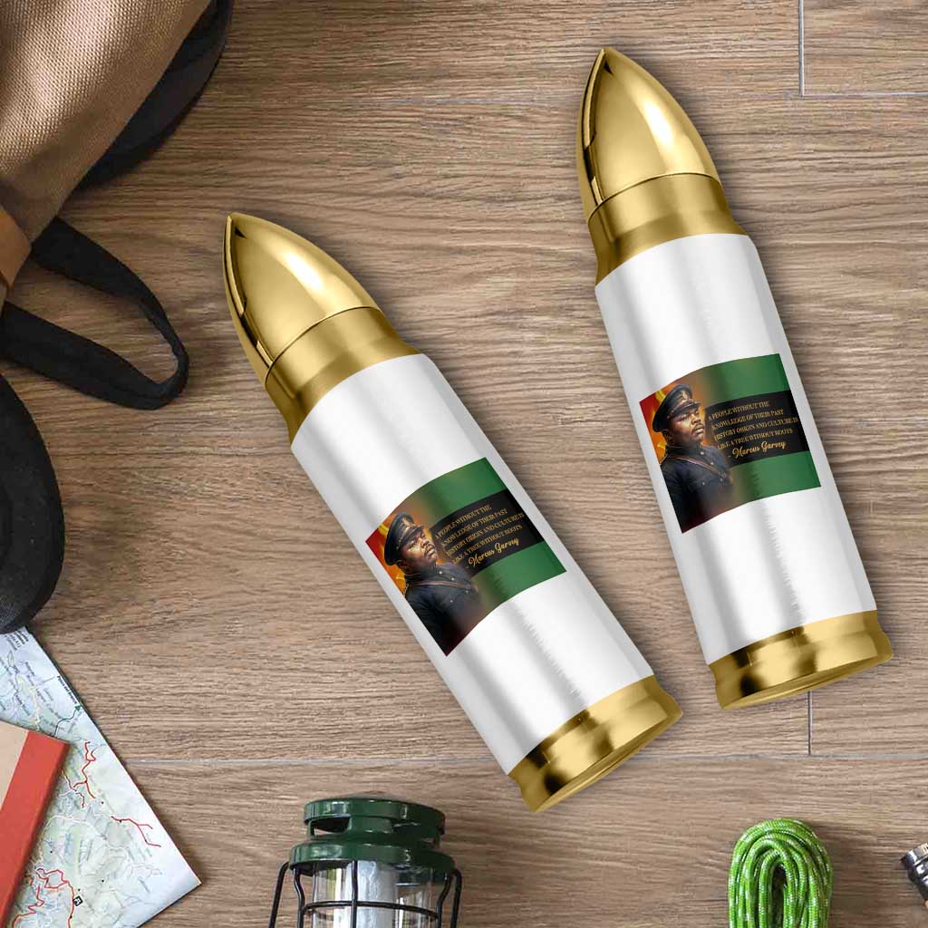 Marcus Garvey Pan African Flag Bullet Tumbler A People Without Knowledge Of Their Past Quote