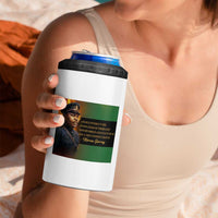 Marcus Garvey Pan African Flag 4 in 1 Can Cooler Tumbler A People Without Knowledge Of Their Past Quote