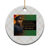 Marcus Garvey Pan African Flag Ceramic Ornament A People Without Knowledge Of Their Past Quote