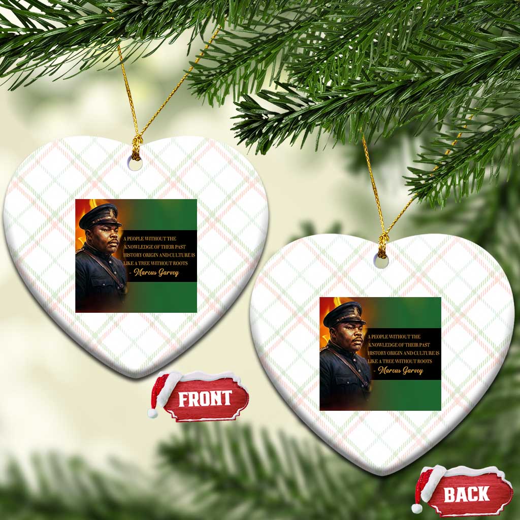 Marcus Garvey Pan African Flag Ceramic Ornament A People Without Knowledge Of Their Past Quote
