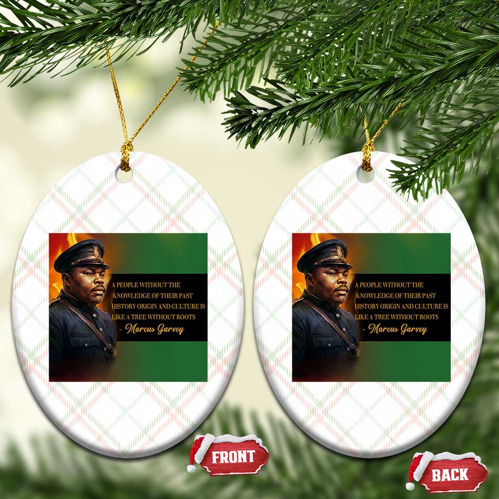 Marcus Garvey Pan African Flag Ceramic Ornament A People Without Knowledge Of Their Past Quote