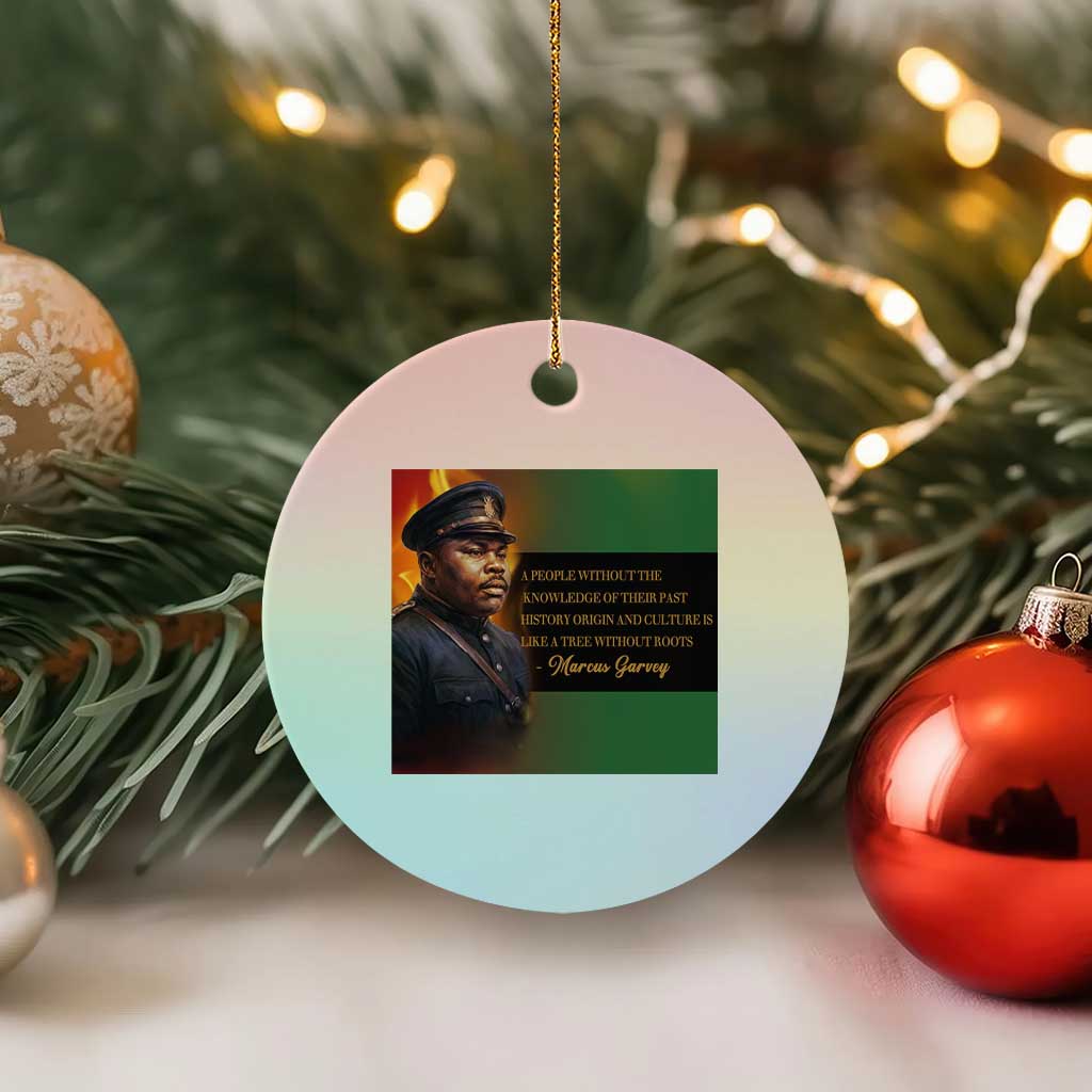 Marcus Garvey Pan African Flag Ceramic Ornament A People Without Knowledge Of Their Past Quote