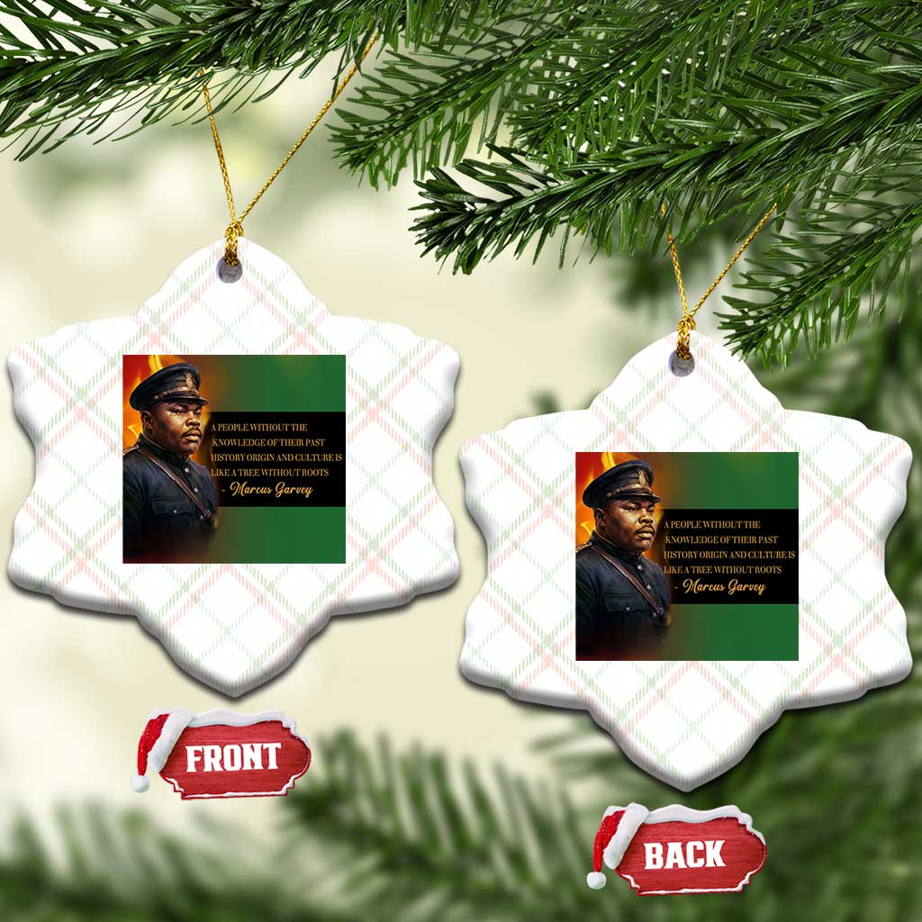 Marcus Garvey Pan African Flag Ceramic Ornament A People Without Knowledge Of Their Past Quote