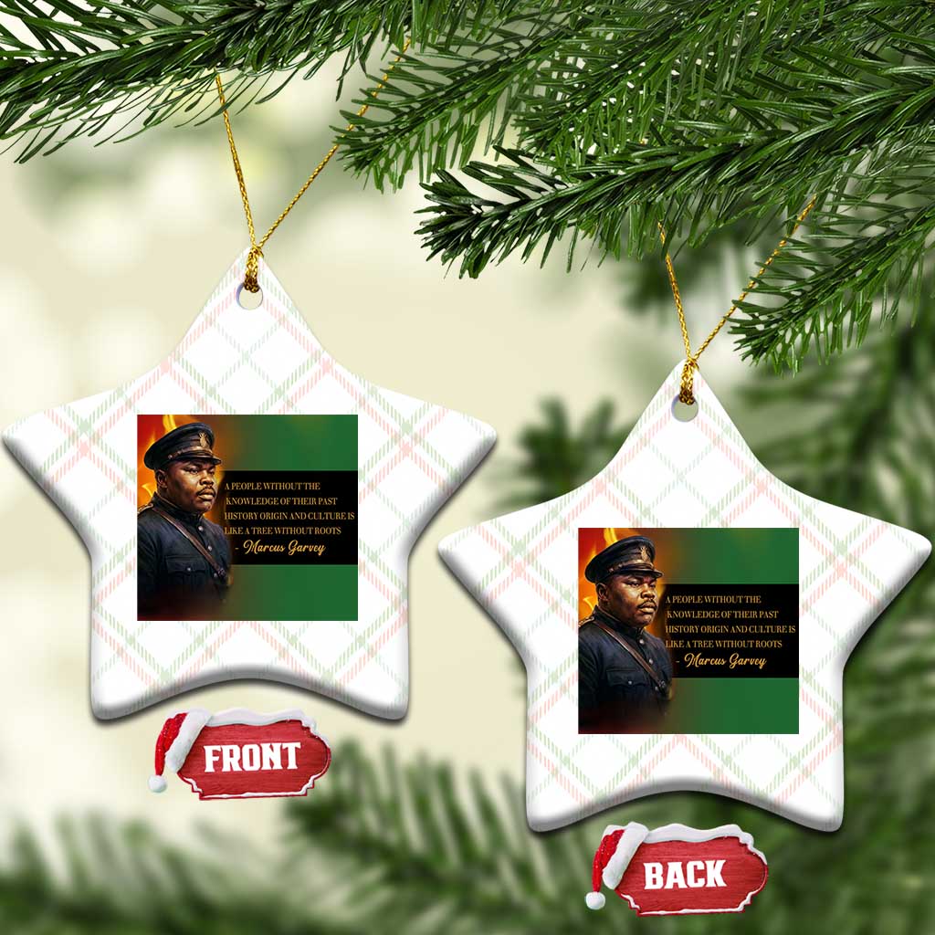 Marcus Garvey Pan African Flag Ceramic Ornament A People Without Knowledge Of Their Past Quote