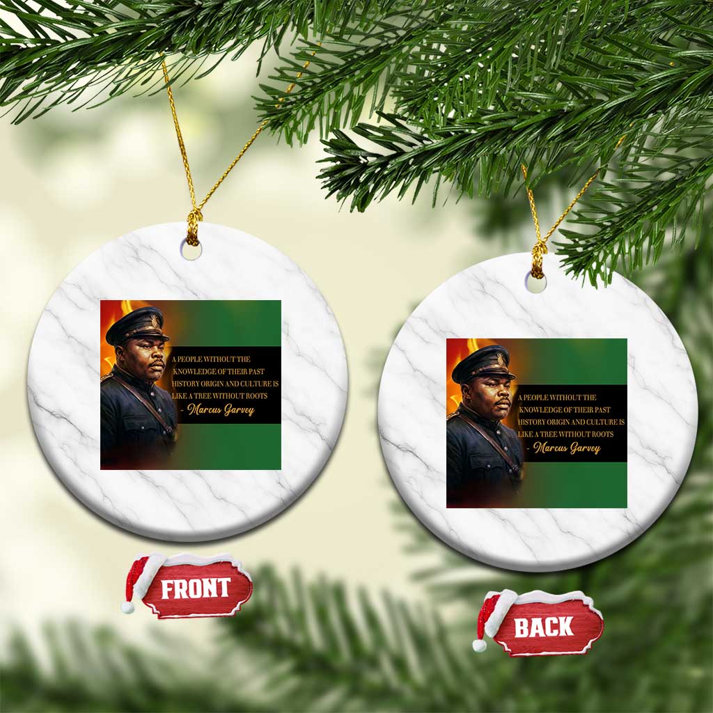 Marcus Garvey Pan African Flag Ceramic Ornament A People Without Knowledge Of Their Past Quote