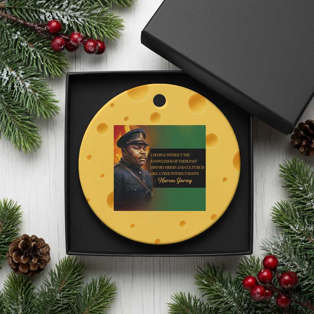 Marcus Garvey Pan African Flag Ceramic Ornament A People Without Knowledge Of Their Past Quote