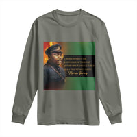Marcus Garvey Pan African Flag Long Sleeve Shirt A People Without Knowledge Of Their Past Quote