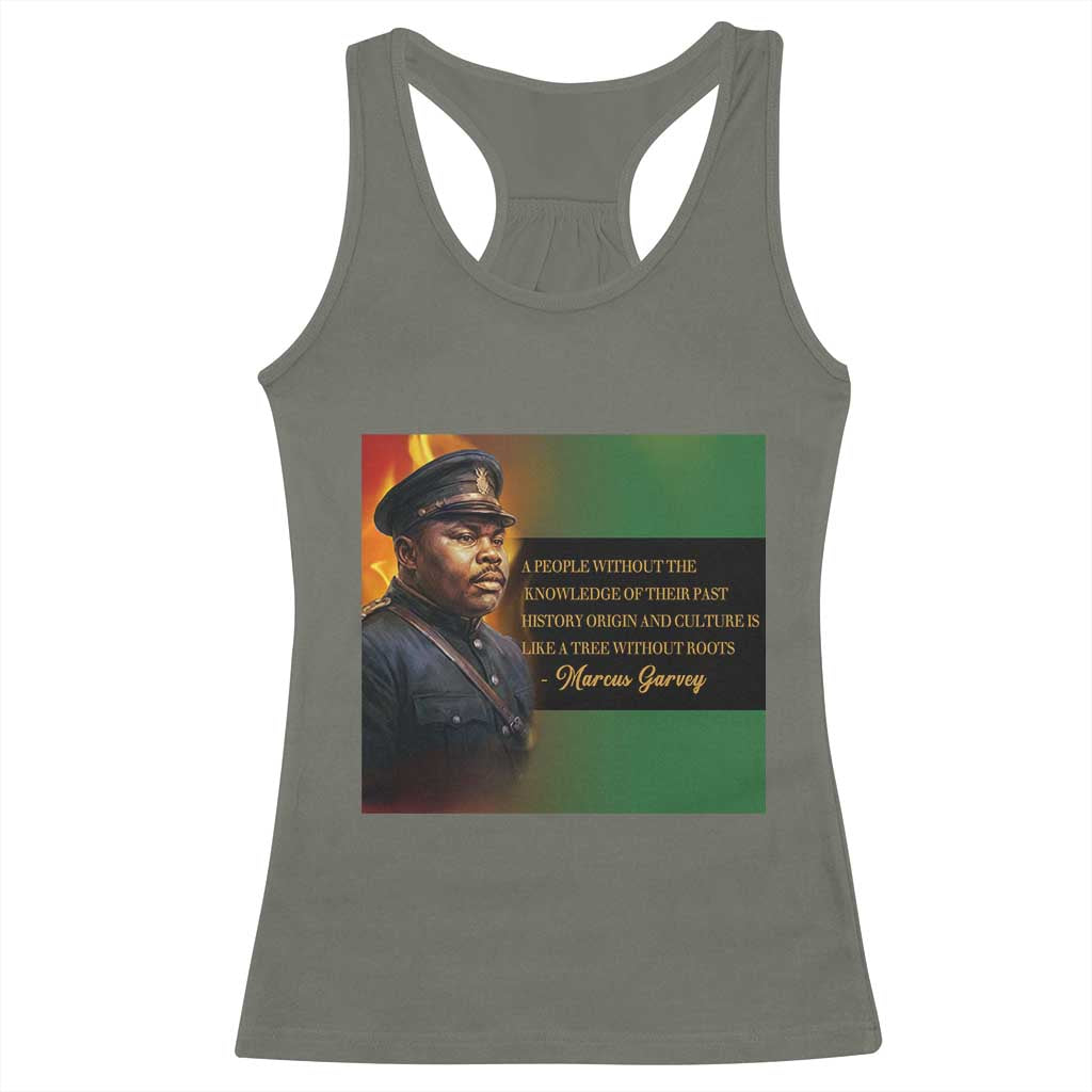 Marcus Garvey Pan African Flag Racerback Tank Top A People Without Knowledge Of Their Past Quote