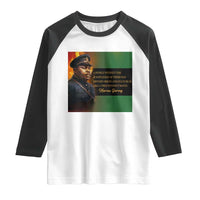 Marcus Garvey Pan African Flag Raglan Shirt A People Without Knowledge Of Their Past Quote